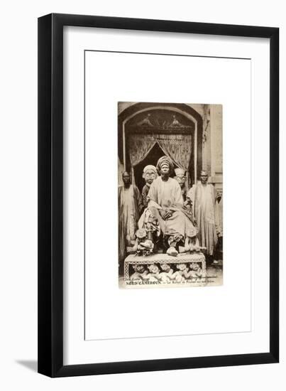 The Sultan of Foumban on His Throne, Cameroon, c.1910-null-Framed Giclee Print