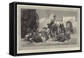 The Sultan of Morocco Putting a Price on the Heads of Rebels-Charles Auguste Loye-Framed Stretched Canvas