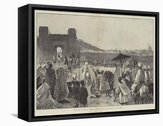 The Sultan of Morocco's Return to Mequinez from His Pilgrimage to Muley Edris-Gabriel Nicolet-Framed Stretched Canvas