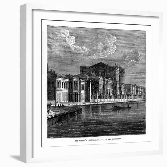 The Sultan's Principal Palace, on the Bosphorus, Turkey, 19th Century-null-Framed Giclee Print