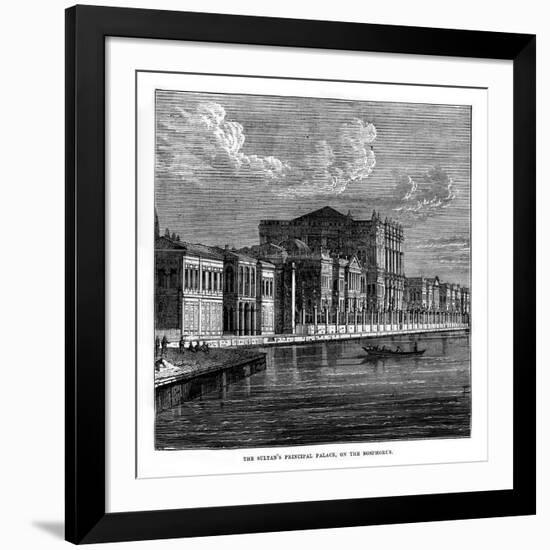 The Sultan's Principal Palace, on the Bosphorus, Turkey, 19th Century-null-Framed Giclee Print