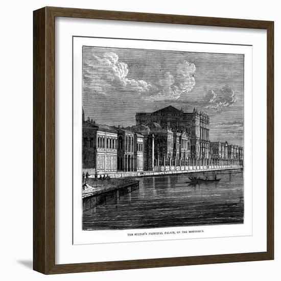 The Sultan's Principal Palace, on the Bosphorus, Turkey, 19th Century-null-Framed Giclee Print