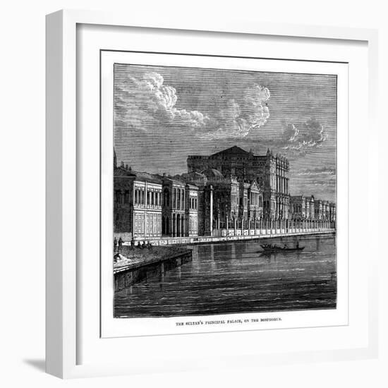 The Sultan's Principal Palace, on the Bosphorus, Turkey, 19th Century-null-Framed Giclee Print