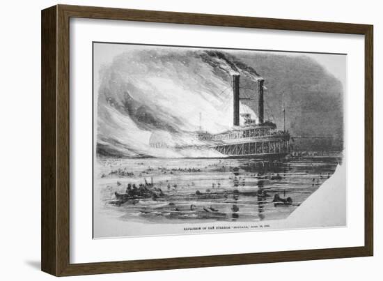 The 'sultana' Disaster, on the Mississippi, 1865-null-Framed Giclee Print
