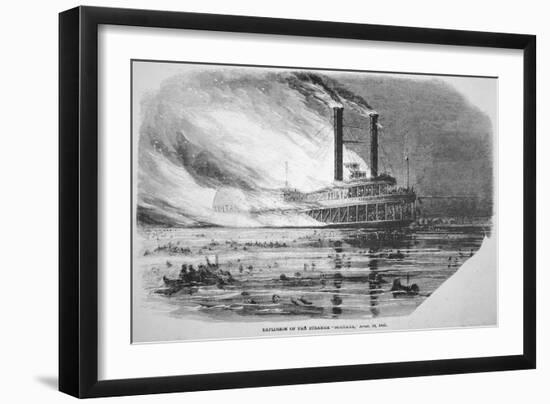 The 'sultana' Disaster, on the Mississippi, 1865-null-Framed Giclee Print