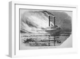 The 'sultana' Disaster, on the Mississippi, 1865-null-Framed Giclee Print