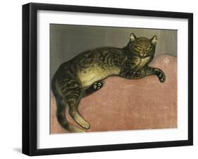 The Summer, Cat on a Railing; L'Ete, Chat Sur Une Balustrade, 1909-Théophile Alexandre Steinlen-Framed Giclee Print