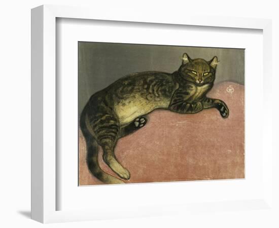 The Summer, Cat on a Railing; L'Ete, Chat Sur Une Balustrade, 1909-Théophile Alexandre Steinlen-Framed Giclee Print