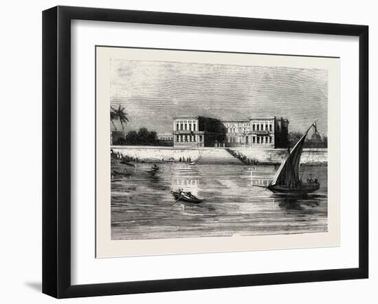 The Summer Palace of the Viceroy at Cairo Egypt, 1882-null-Framed Giclee Print