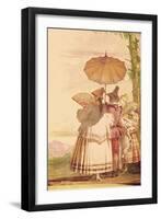 The Summer Promenade, C.1757-Giandomenico Tiepolo-Framed Giclee Print