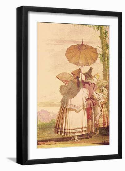 The Summer Promenade, C.1757-Giandomenico Tiepolo-Framed Giclee Print