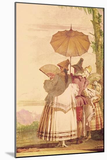 The Summer Promenade, C.1757-Giandomenico Tiepolo-Mounted Giclee Print