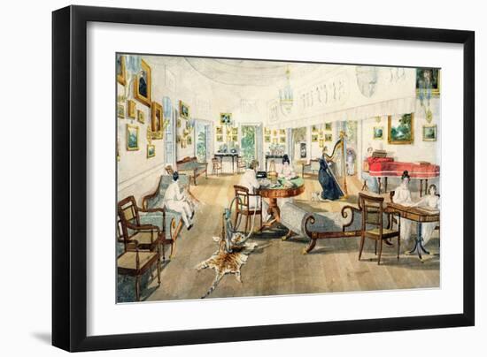 The Summer Room in the Artist's House at Patna, India, 11 September 1824-Charles D'oyly-Framed Giclee Print