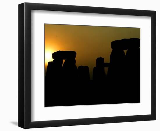 The Summer Solstice Dawn at Stonehenge-null-Framed Photographic Print