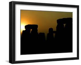 The Summer Solstice Dawn at Stonehenge-null-Framed Photographic Print