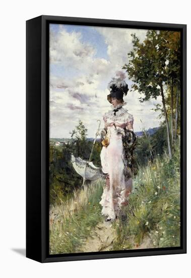 The Summer Stroll, 1873-Giovanni Boldini-Framed Stretched Canvas