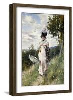 The Summer Stroll, 1873-Giovanni Boldini-Framed Giclee Print