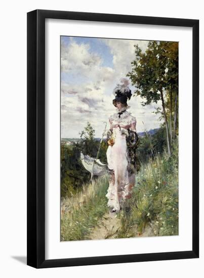 The Summer Stroll, 1873-Giovanni Boldini-Framed Giclee Print