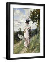 The Summer Stroll, 1873-Giovanni Boldini-Framed Giclee Print