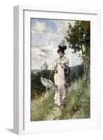 The Summer Stroll, 1873-Giovanni Boldini-Framed Giclee Print