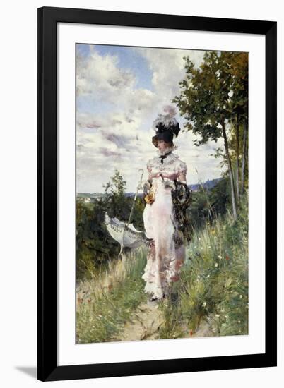 The Summer Stroll, 1873-Giovanni Boldini-Framed Giclee Print