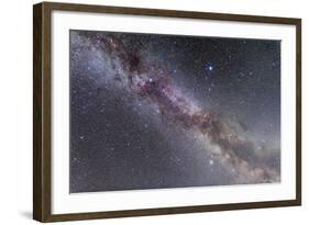 The Summer Triangle Stars in the Milky Way Through Cygnus, Lyra and Aquila-null-Framed Photographic Print