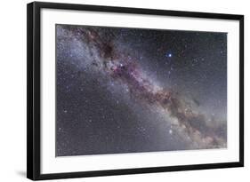 The Summer Triangle Stars in the Milky Way Through Cygnus, Lyra and Aquila-null-Framed Photographic Print