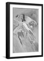 The Summit of the Moming Pass in 1864, The Ascent of the Matterhorn-James Mahoney-Framed Giclee Print