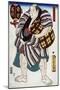 The Sumo Wrestler Arakuma of the East Side, Japanese Wood-Cut Print-Lantern Press-Mounted Art Print