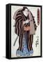 The Sumo Wrestler Musashino Monta, Japanese Wood-Cut Print-Lantern Press-Framed Stretched Canvas