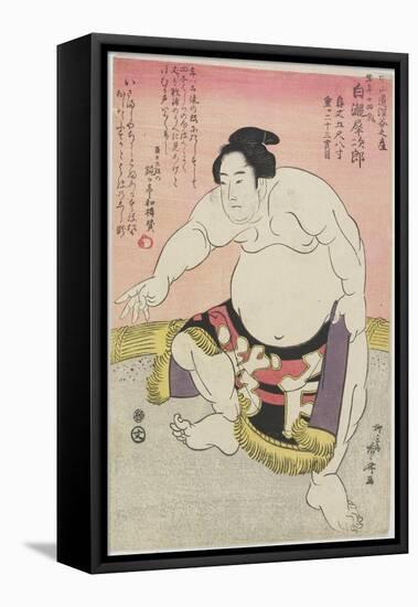 The Sumo Wrestler Shirataki Saijiro-Ryuryukyo Shinsai-Framed Stretched Canvas