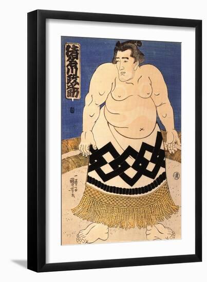 The Sumo Wrestler-Kuniyoshi Utagawa-Framed Premium Giclee Print