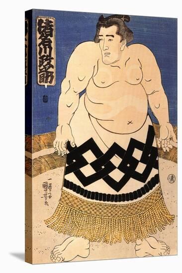 The Sumo Wrestler-Kuniyoshi Utagawa-Stretched Canvas