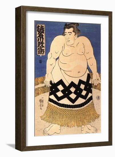 The Sumo Wrestler-Kuniyoshi Utagawa-Framed Giclee Print