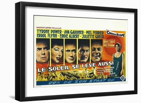 The Sun Also Rises, Belgian Movie Poster, 1957-null-Framed Art Print