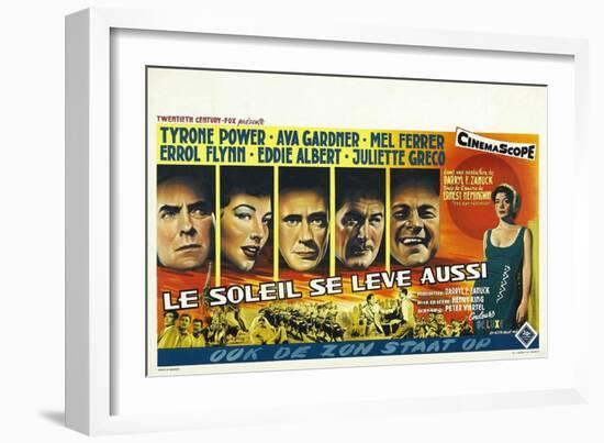 The Sun Also Rises, Belgian Movie Poster, 1957-null-Framed Art Print