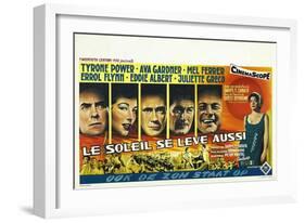 The Sun Also Rises, Belgian Movie Poster, 1957-null-Framed Art Print