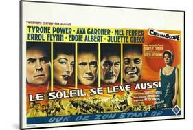 The Sun Also Rises, Belgian Movie Poster, 1957-null-Mounted Art Print