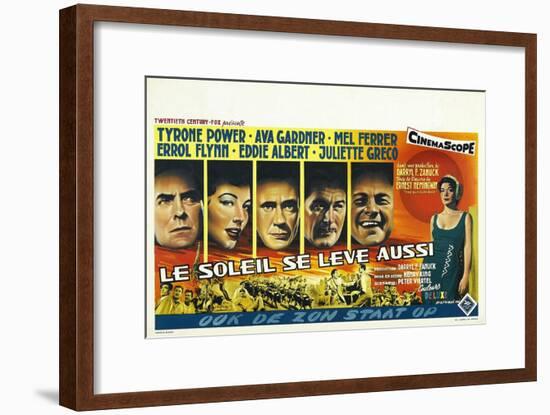 The Sun Also Rises, Belgian Movie Poster, 1957-null-Framed Art Print