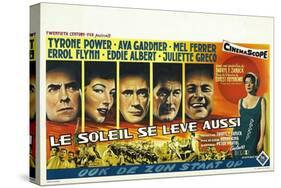 The Sun Also Rises, Belgian Movie Poster, 1957-null-Stretched Canvas