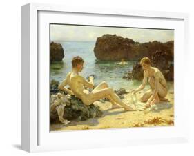 The Sun Bathers-Henry Scott Tuke-Framed Giclee Print