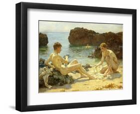 The Sun Bathers-Henry Scott Tuke-Framed Premium Giclee Print