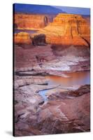 The Sun Breaks Through The Clouds At Sunset At An Overlook For Lake Powell Near Page, Arizona-Jay Goodrich-Stretched Canvas