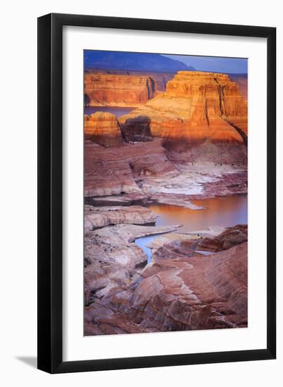 The Sun Breaks Through The Clouds At Sunset At An Overlook For Lake Powell Near Page, Arizona-Jay Goodrich-Framed Photographic Print