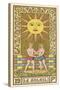 The Sun Depicted on a Tarot Card-null-Stretched Canvas