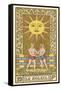 The Sun Depicted on a Tarot Card-null-Framed Stretched Canvas