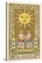 The Sun Depicted on a Tarot Card-null-Stretched Canvas