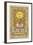 The Sun Depicted on a Tarot Card-null-Framed Art Print