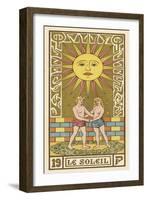 The Sun Depicted on a Tarot Card-null-Framed Art Print
