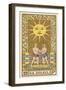 The Sun Depicted on a Tarot Card-null-Framed Art Print